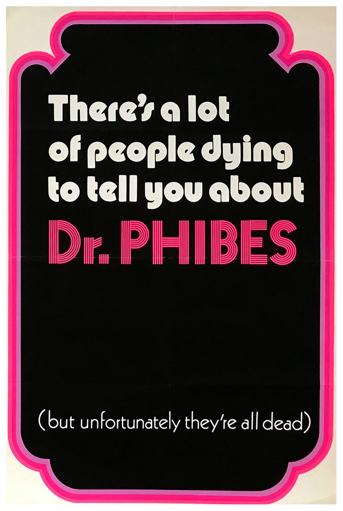 The Abominable Dr. Phibes 1971 - United Kingdom - v2 - Classic Movie Poster