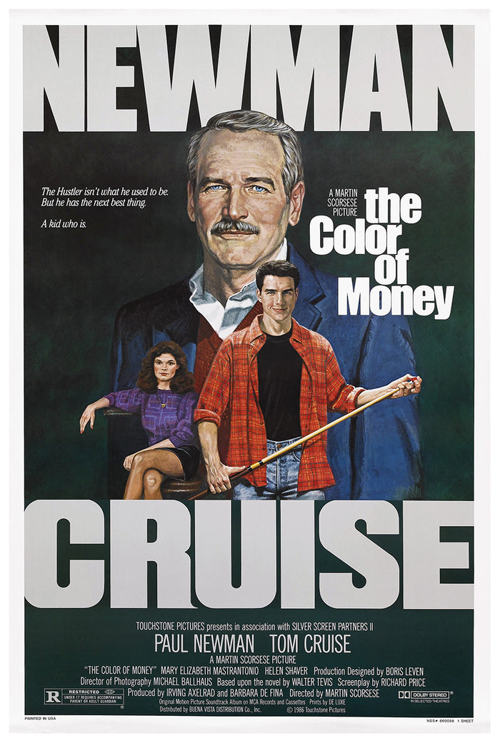 The Color of Money 1986 - Paul Newman - US - Classic Movie Poster