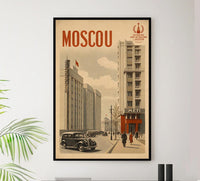 Russia - Moscou - Vintage Tourism Travel Poster