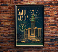 Saudi Arabia - Tourism - v1 - Vintage Travel Poster