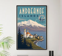 US - Andreanof Islands - Vintage Tourism Travel Poster