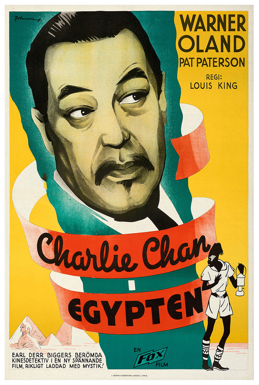 Charlie Chan in Egypt 1935 - Rita Hayworth - Sweden - Classic Movie Poster