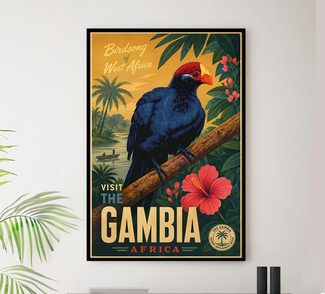 Africa - The Gambia - Vintage Tourism Travel Poster