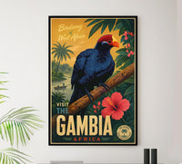 Africa - The Gambia - Vintage Tourism Travel Poster