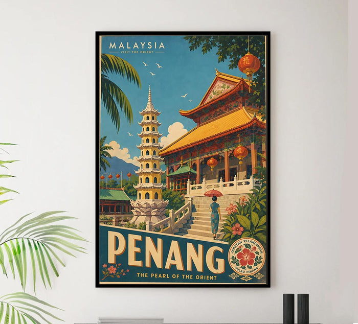 Malaysia - Penang - Vintage Tourism Travel Poster
