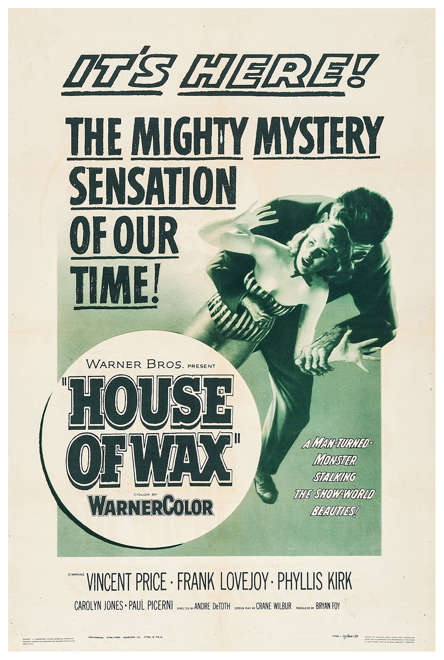 House of Wax 1953 - US - v2 - Classic Movie Poster