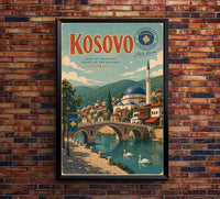 Kosovo - Tourism - v1 - Vintage Travel Poster