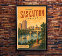 Canada - Saskatoon - Vintage Tourism Travel Poster