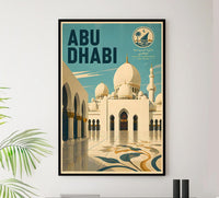 UAE - Abu Dhabi - Vintage Tourism Travel Poster