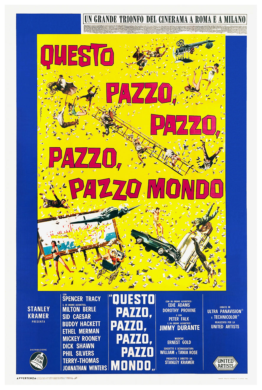It's a Mad Mad Mad Mad World 1963 - Italy - v1 - Classic Movie Poster