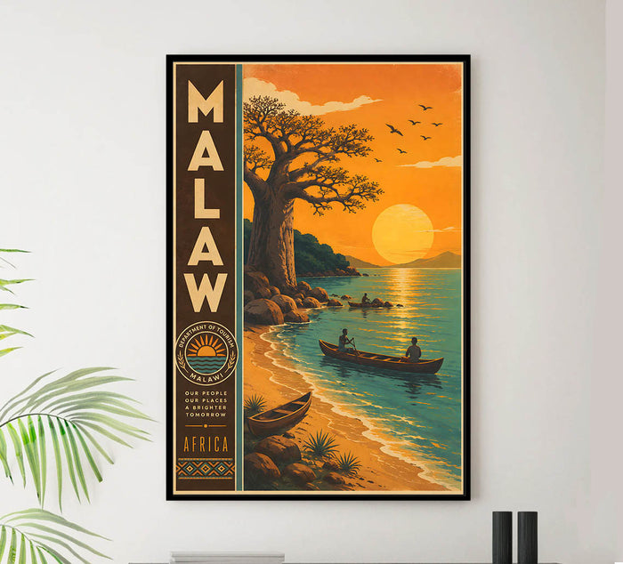 Malawi - Tourism - v1 - Vintage Travel Poster