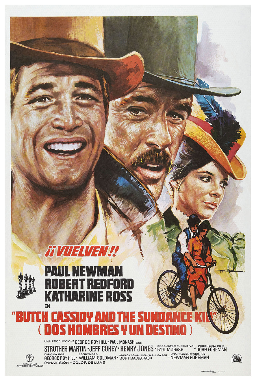 Butch Cassidy and the Sundance Kid 1969 - Paul Newman - Spain - Classic Movie Poster