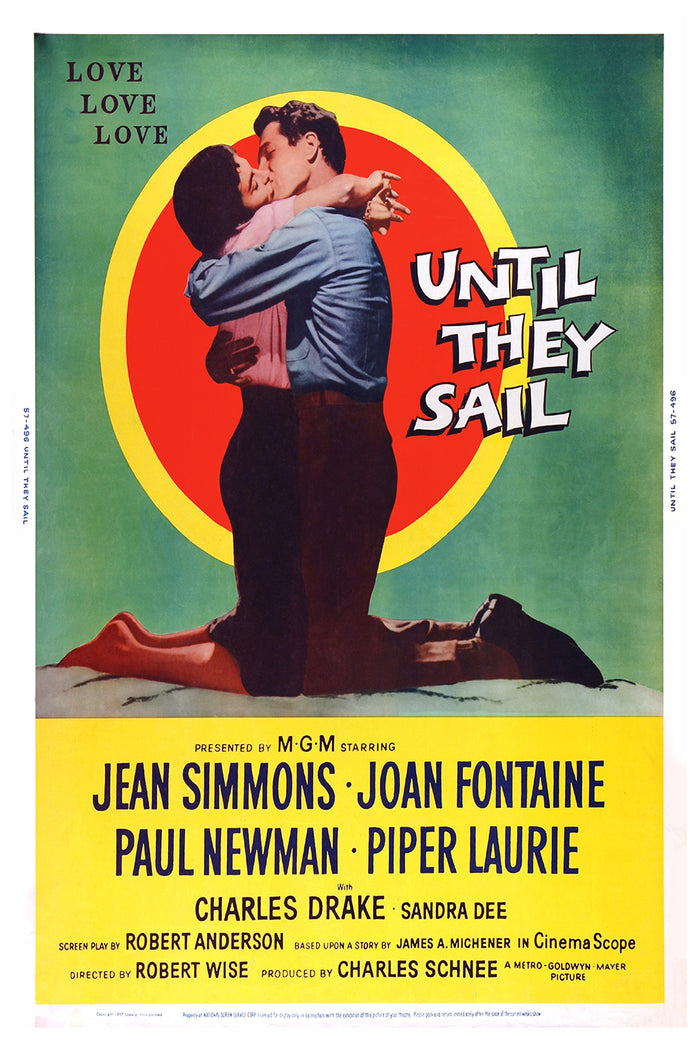 Until They Sail 1957 - Paul Newman - US (2) - Classic Movie Poster