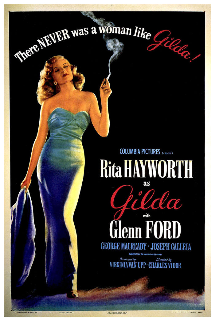 Gilda 1946 - Rita Hayworth - Classic Movie Poster