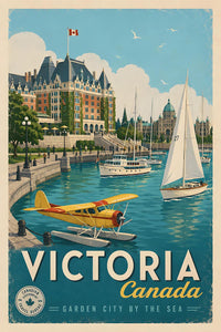 Canada- Victoria 1 - Vintage Tourism Travel Poster