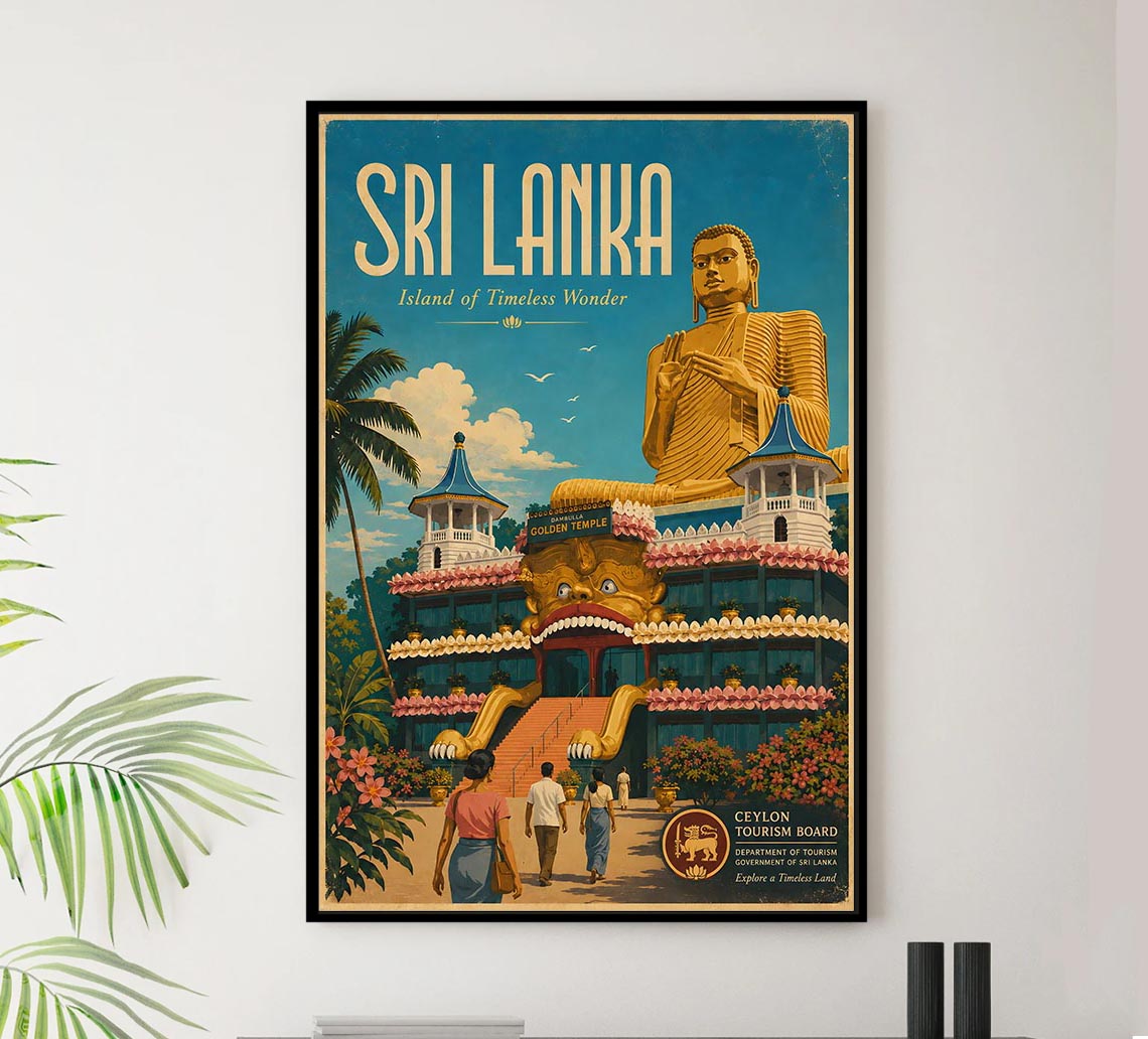 Sri Lanka- Vintage Travel Poster - Vintage Tourism Travel Poster