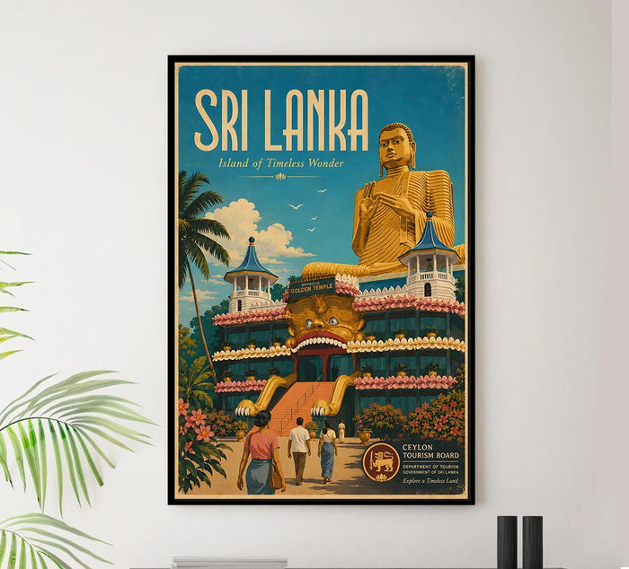 Sri Lanka- Vintage Travel Poster - Vintage Tourism Travel Poster