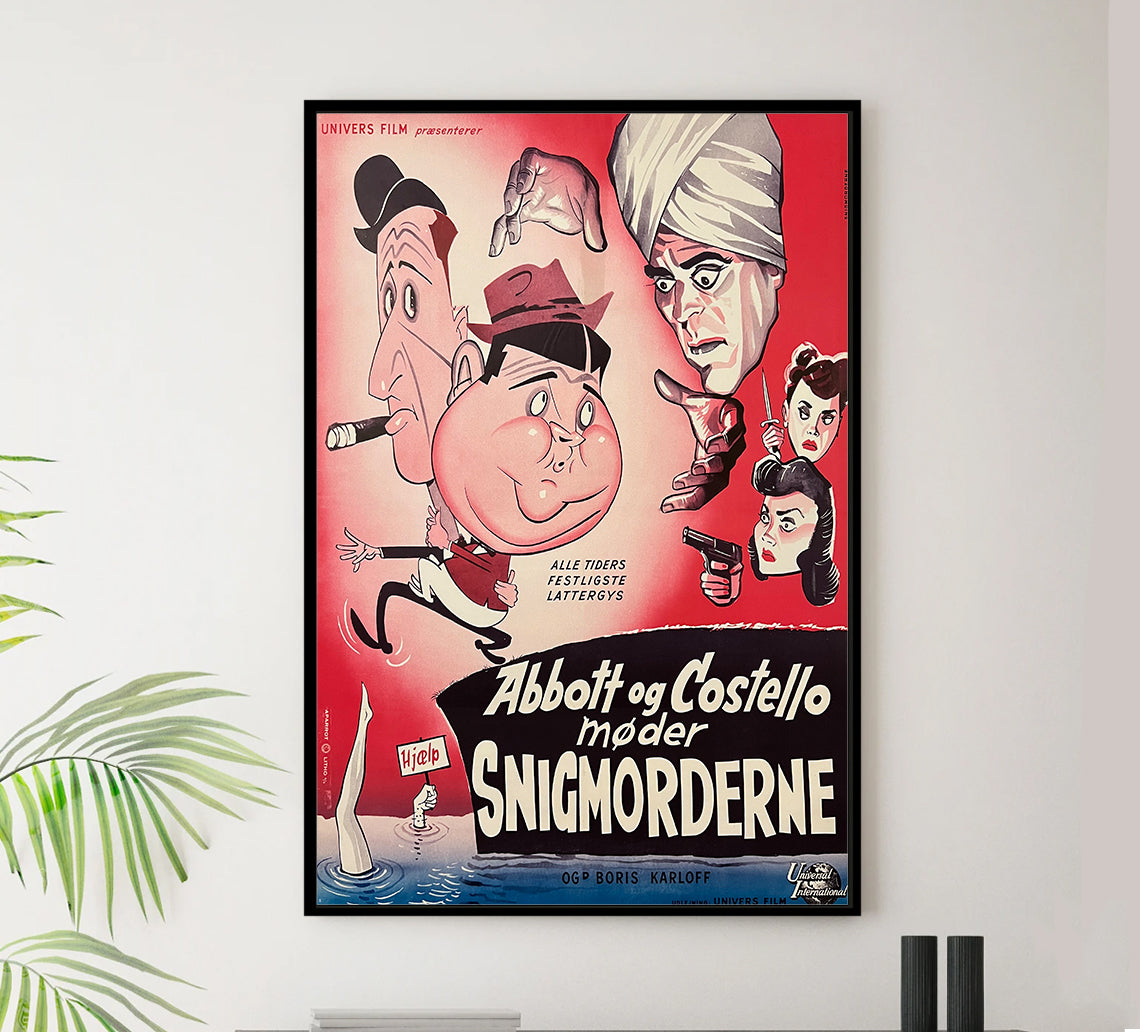 Abbott and Costello Meet the Killer 1949 - Denmark - v1 - Classic Movie Poster
