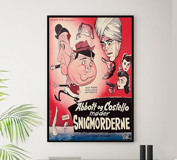Abbott and Costello Meet the Killer 1949 - Denmark - v1 - Classic Movie Poster