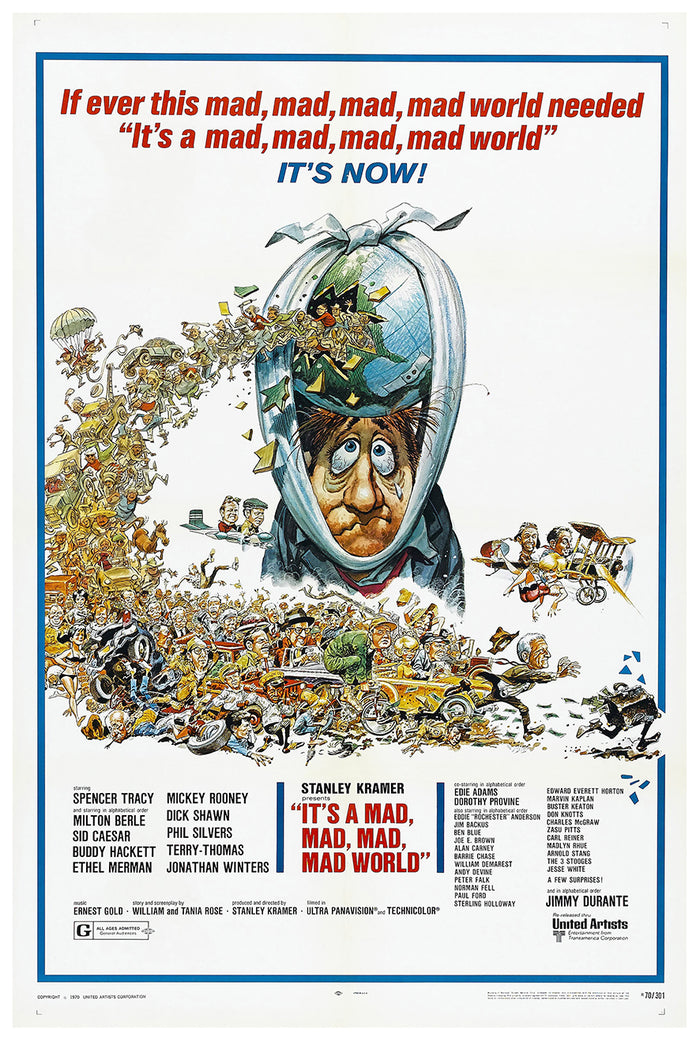 It's a Mad Mad Mad Mad World 1963 - US - v5 - Classic Movie Poster