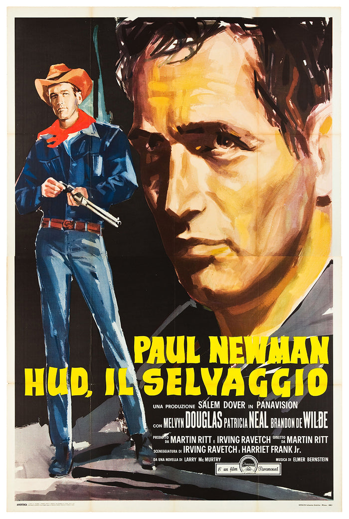 Hud 1963 - Paul Newman - Italy (2) - Classic Movie Poster
