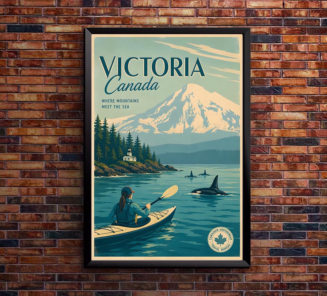Canada- Victoria 2 - Vintage Tourism Travel Poster