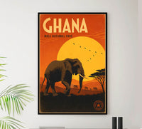 Ghana - Tourism - v1 - Vintage Travel Poster