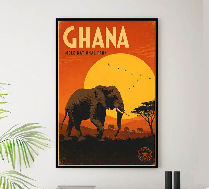 Ghana - Tourism - v1 - Vintage Travel Poster