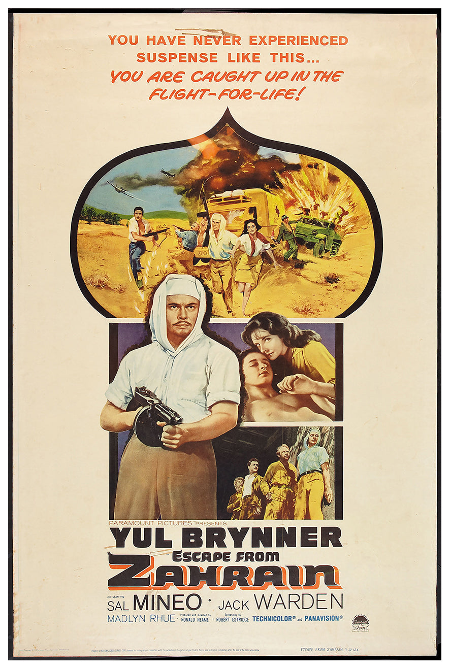 Escape from Zahrain 1962 - US - v1 - Classsic Movie Poster