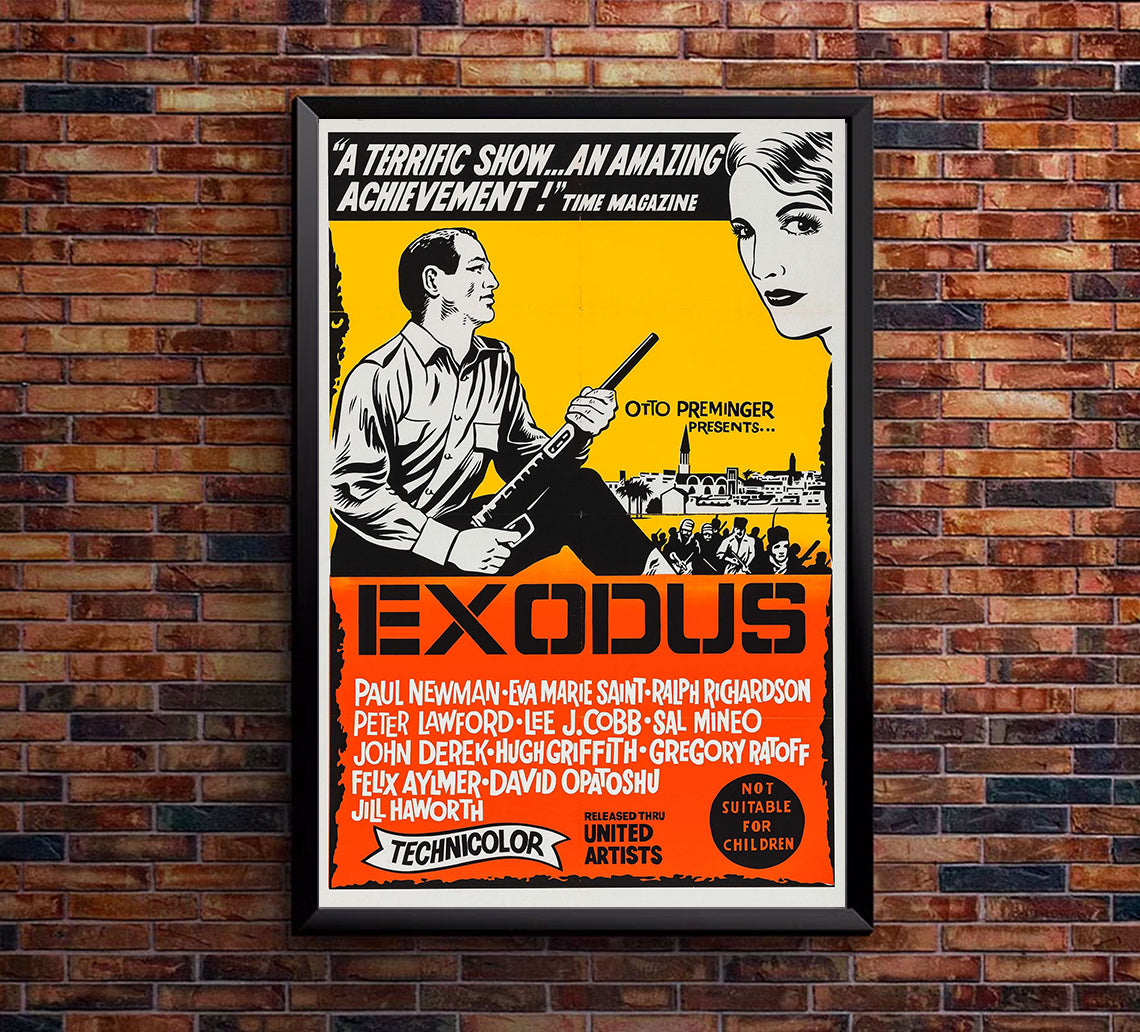 Exodus 1960 - Paul Newman - Australia - Classic Movie Poster