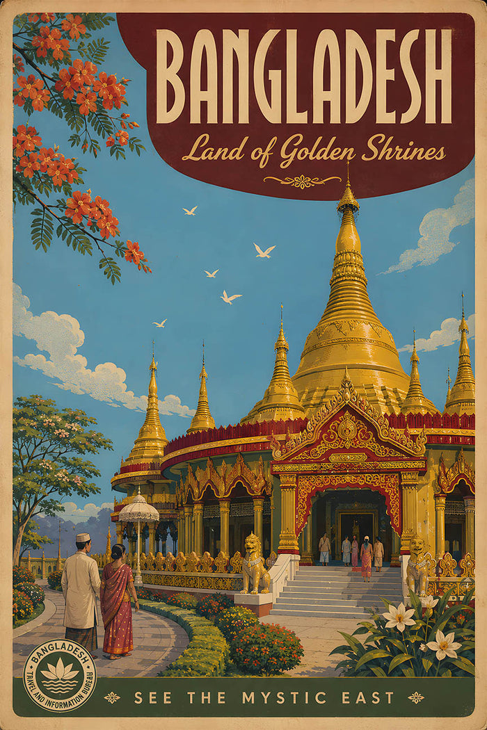 Bangladesh - Tourism - v1 - Vintage Travel Poster