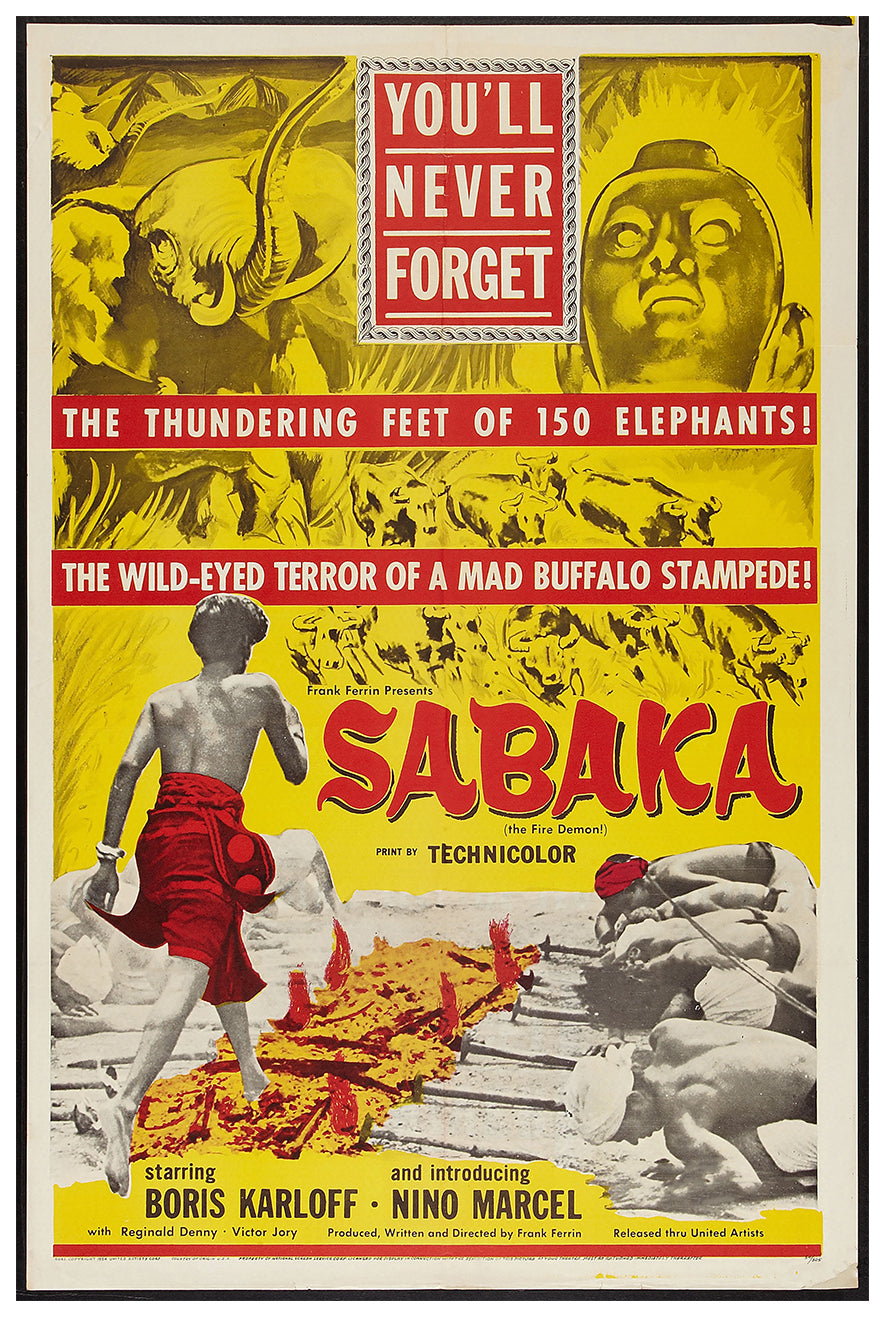 Sabaka 1955 - US - v1 - Classic Movie Poster