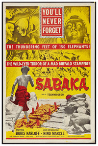 Sabaka 1955 - US - v1 - Classic Movie Poster