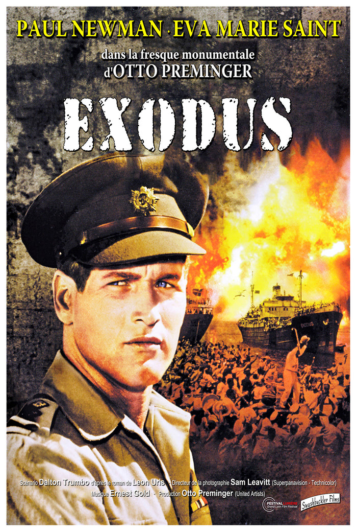 Exodus 1960 - Paul Newman - France - Classic Movie Poster