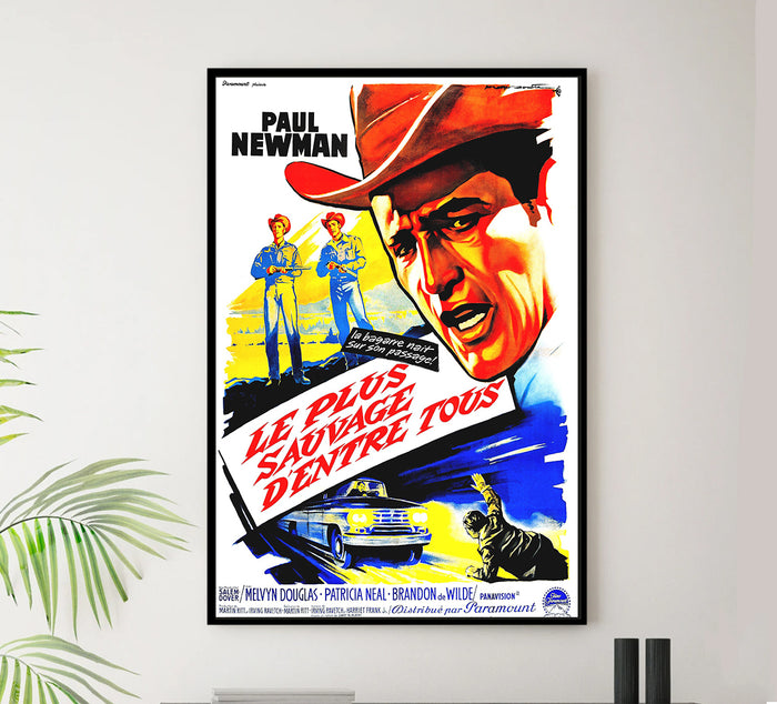 Hud 1963 - Paul Newman - France - Classic Movie Poster