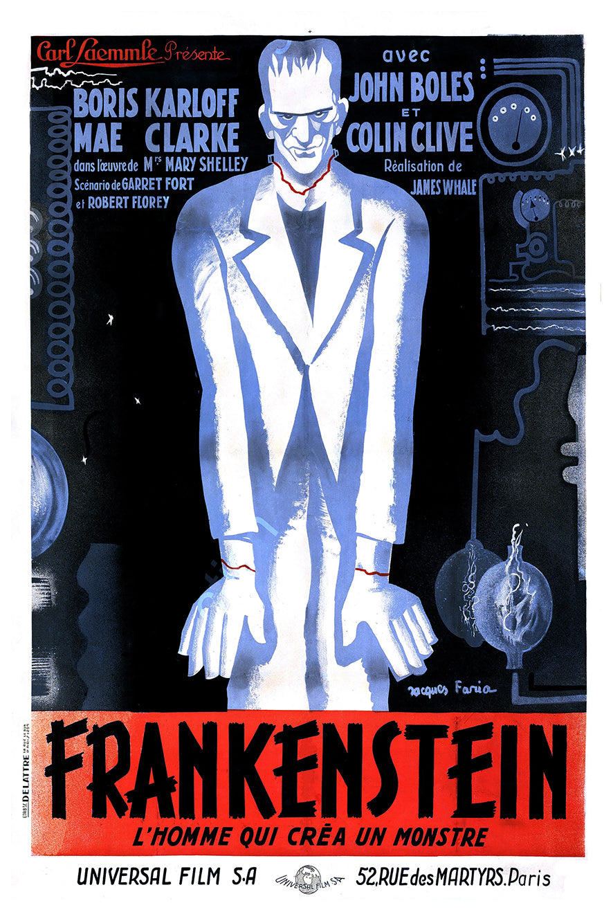 Frankenstein 1931 - France - v2 - Classic Movie Poster