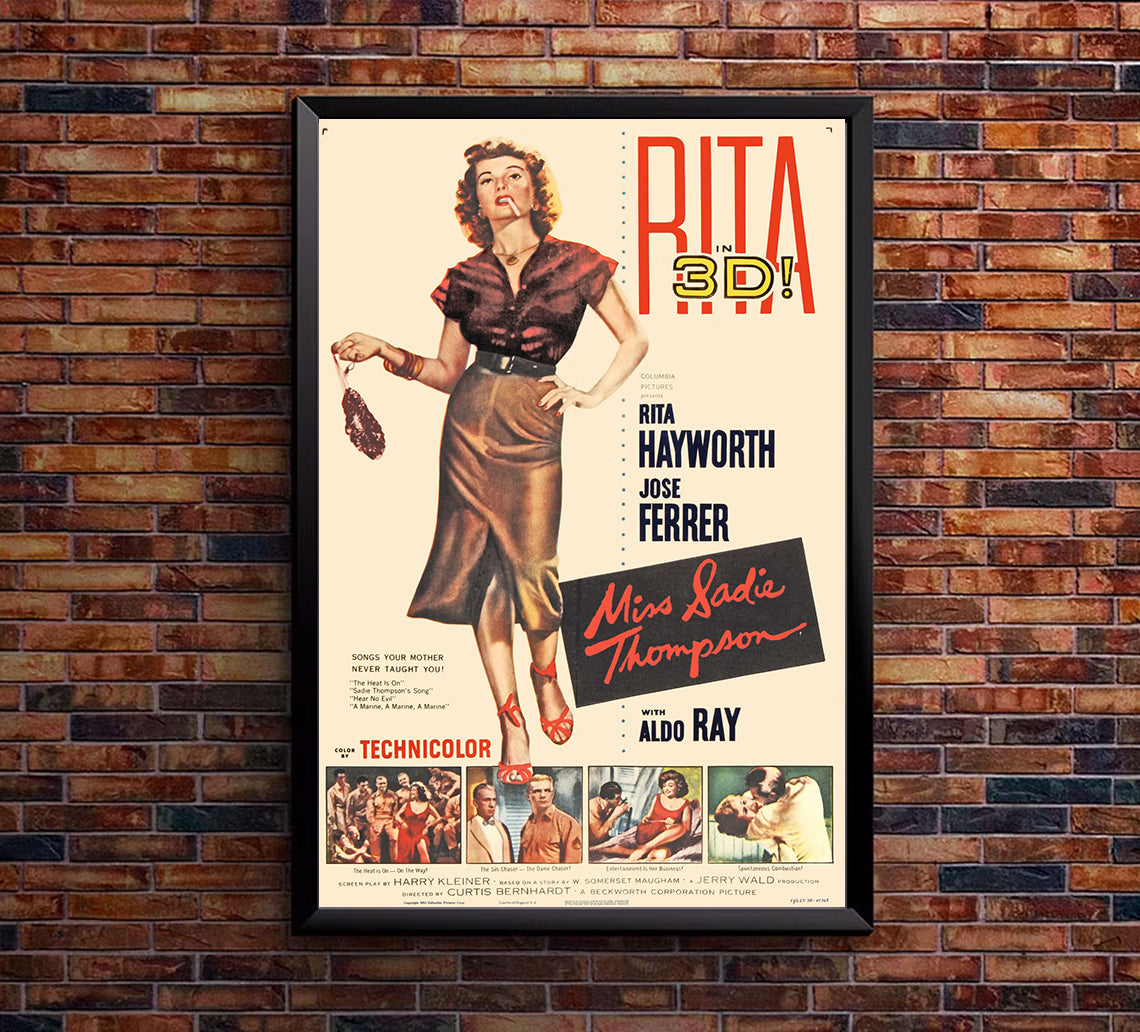 Miss Sadie Thompson 1953 - Rita Hayworth - Classic Movie Poster