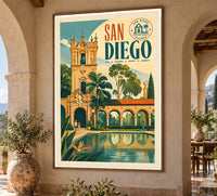 United States - San Diego - Vintage Tourism Travel Poster