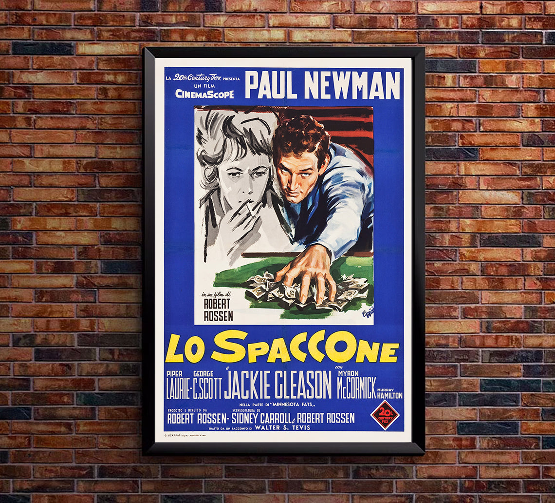 The Hustler 1961 - Paul Newman - Italy - Classic Movie Poster
