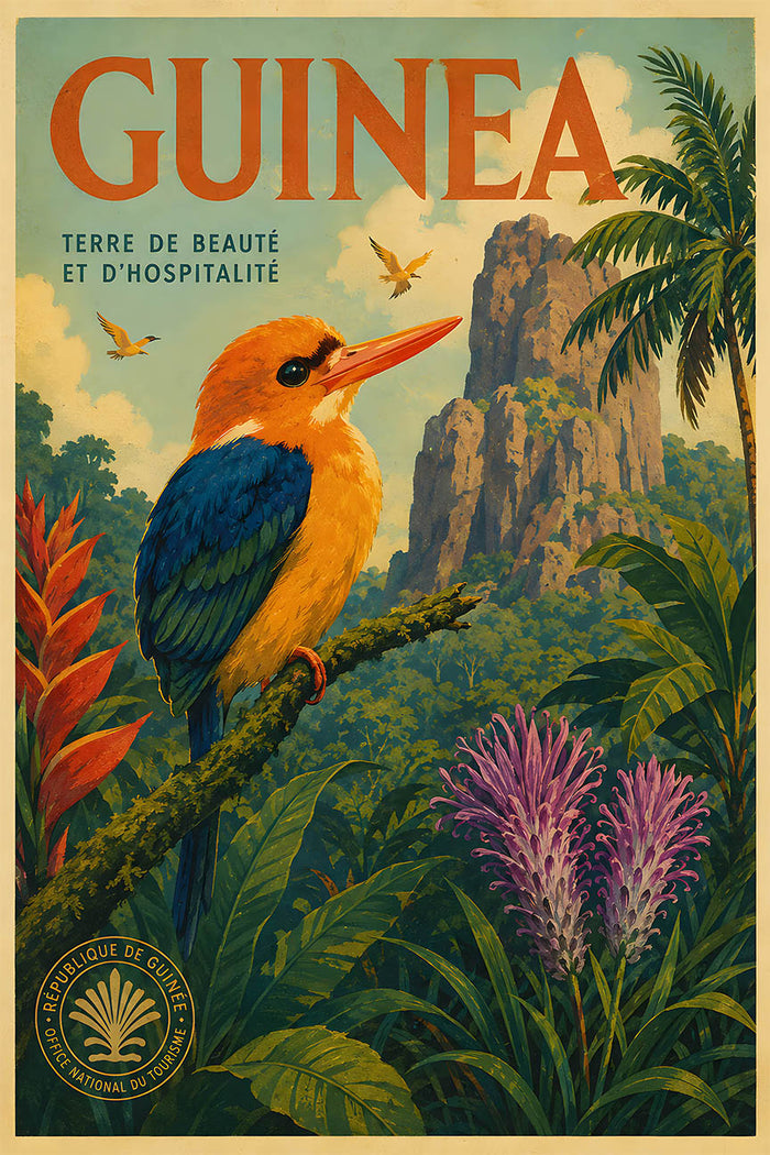Guinea - Tourism - v1 - Vintage Travel Poster