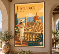 Italy - Florence 2 - Vintage Tourism Travel Poster