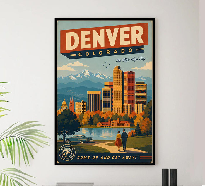 Colorado - Denver - Vintage Tourism Travel Poster