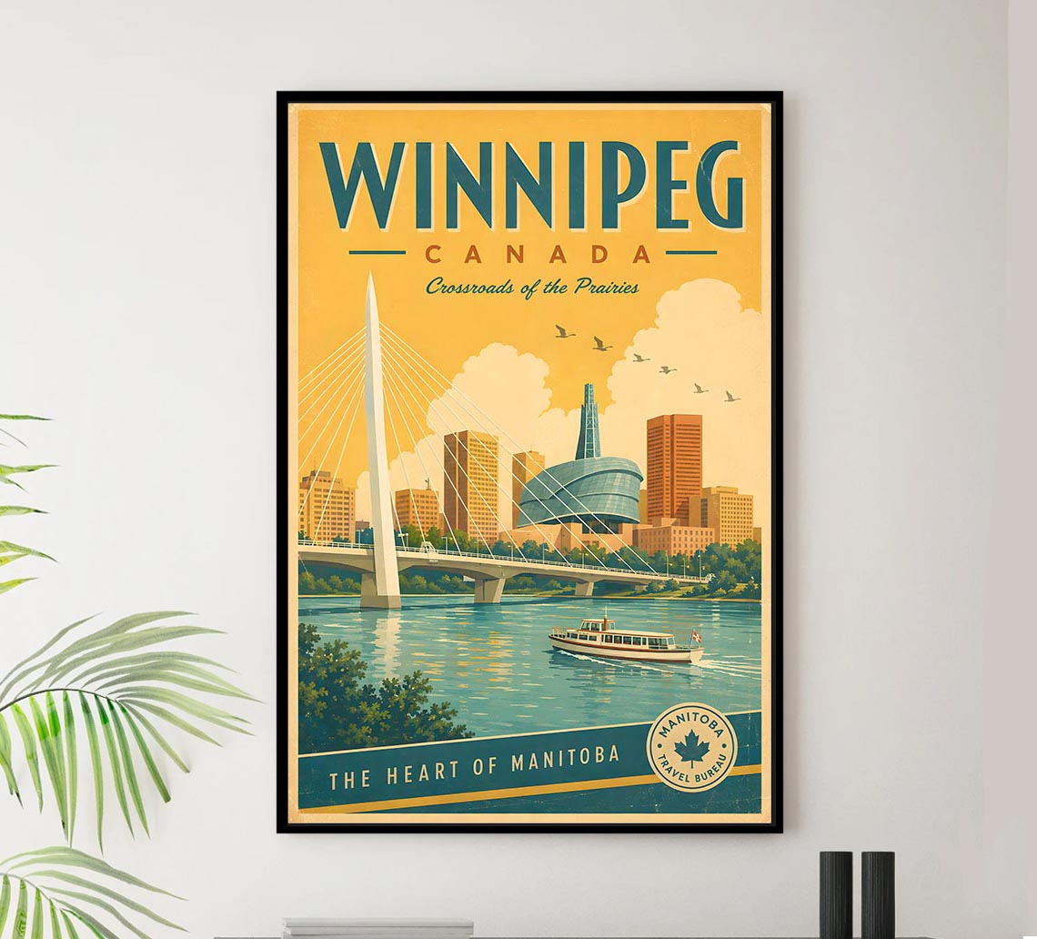Canada - Winnipeg - Vintage Tourism Travel Poster