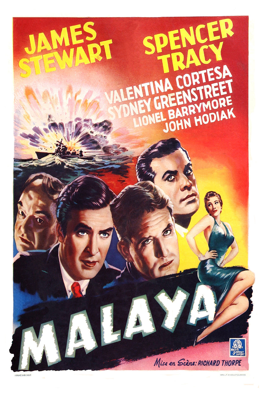Malaya 1949 - Belgium - v1 - Classic Movie Poster