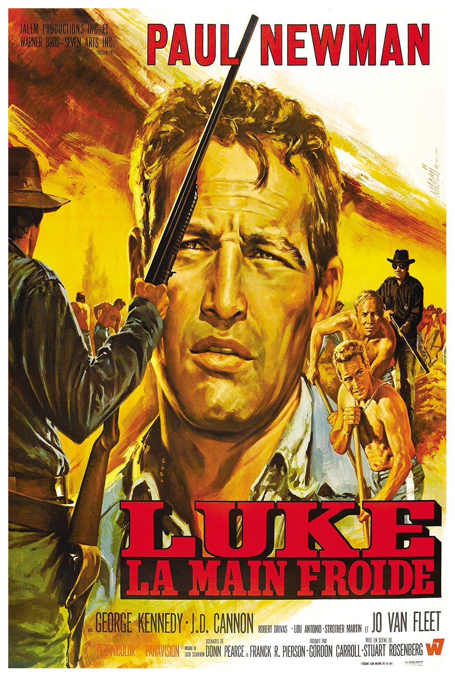 Cool Hand Luke 1967 - Paul Newman - France - Classic Movie Poster