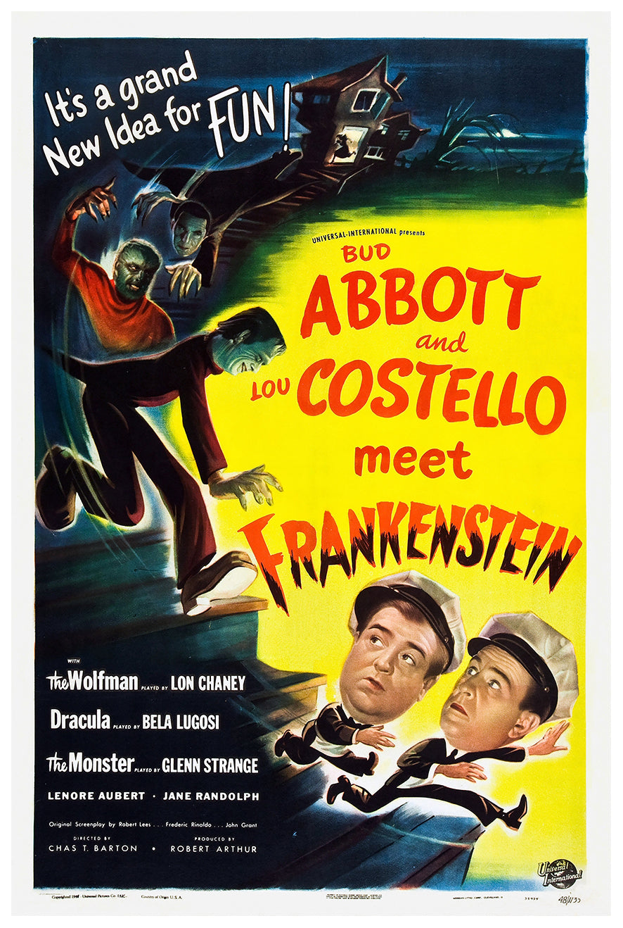Bud Abbott Lou Costello Meet Frankenstein 1948 - US - v1 - Classic Movie Poster