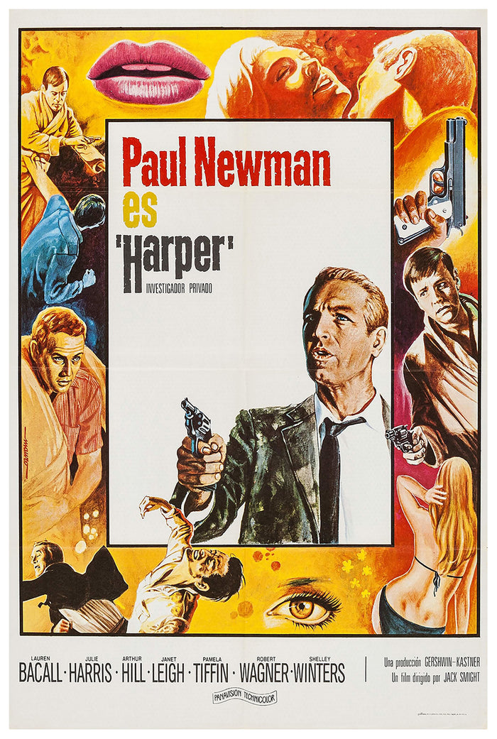 Harper 1966 - Paul Newman - Spain - Classic Movie Poster