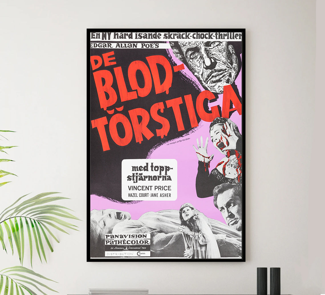 The Masque of the Red Death 1964 - Sweden - v1 - Classic Movie Poster
