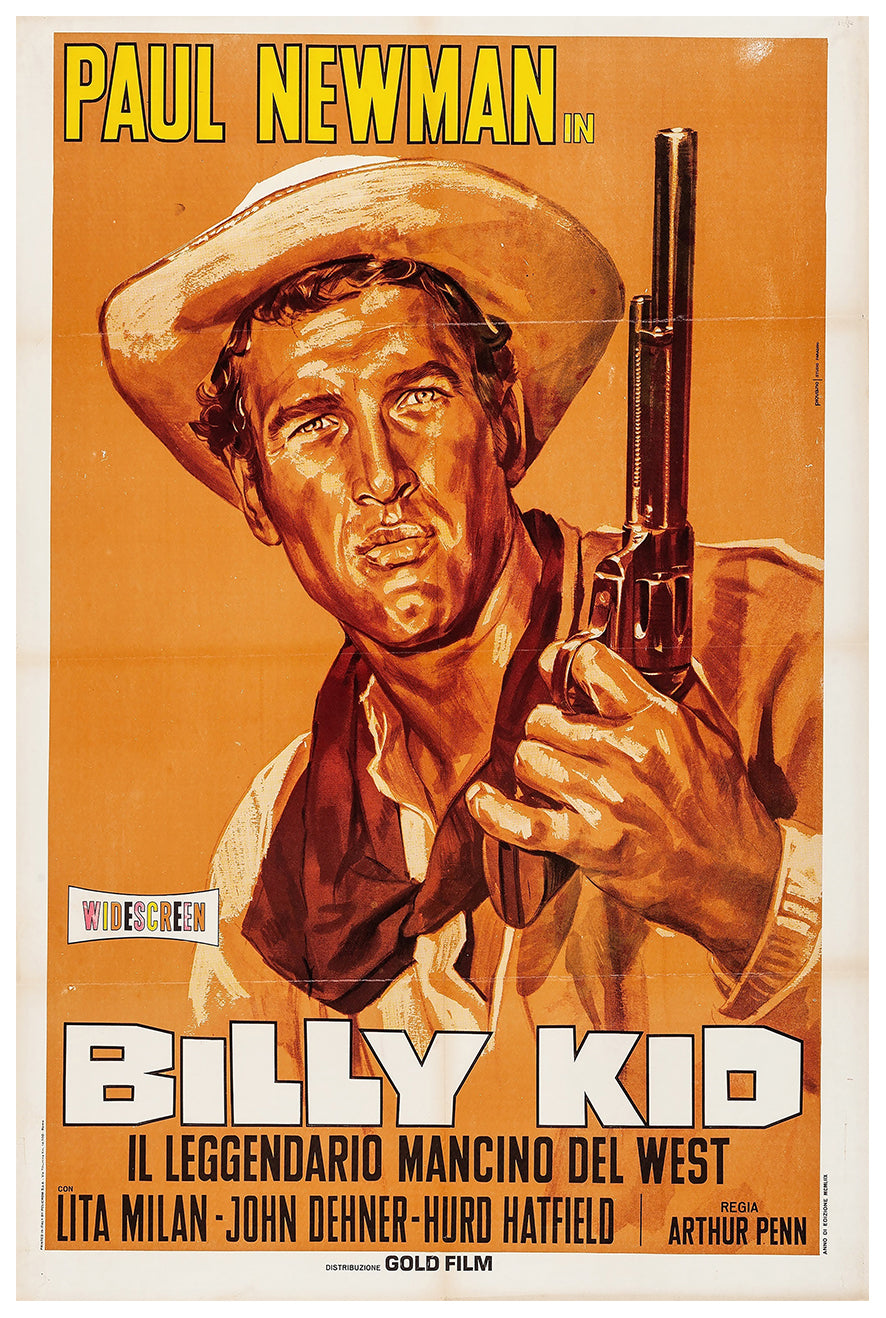 The Left Handed Gun 1958 - Paul Newman - Italy - Classic Movie Poster