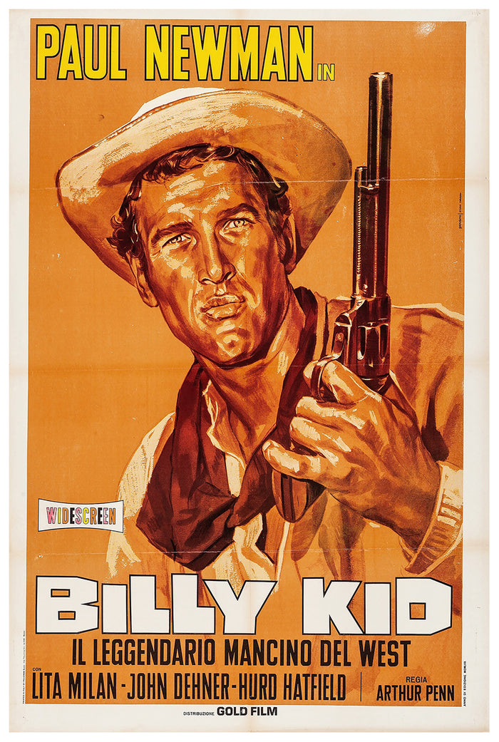 The Left Handed Gun 1958 - Paul Newman - Italy - Classic Movie Poster